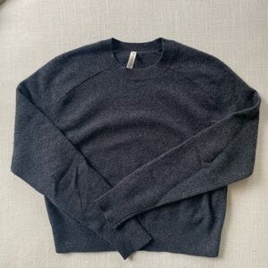 Aritzia Luxe Cashmere Crewneck Sweater in Charcoal